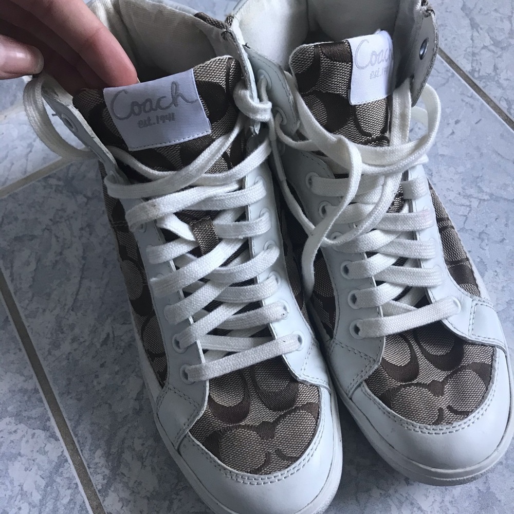 High top coach sneakers